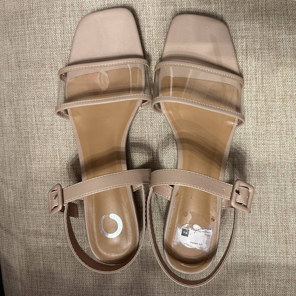 Journee Collection Women's Dorothy Pump Sling Back Sandal Beige Size 11 - Picture 7 of 12